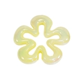 Perla floreale in acrilico giallo pallido con finitura perlata per gioielli DIY - Ragazza Fiore / Giallo Perlato