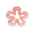 Perla a fiore in acrilico rosa-arancio con finitura perlata per gioielli e ciondoli - Ragazza Fiore / Arancione Perlato