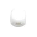 White acrylic square bead with large hole for DIY jewelry making and keychain crafting - Square Dice Bead / White