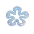 Perla a fiore in acrilico azzurro iridescente con finitura perlata per gioielli fai da te - Ragazza Fiore / Blu Perlato