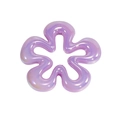 Perlina a fiore in acrilico lilla perlato con stella per gioielli fai-da-te e hobby - Ragazza Fiore / Viola Perlato