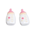 Pink and white acrylic baby bottle beads for DIY jewelry and phone chain accessories - Baby Bottle / Star - Pink