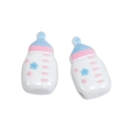Acrylic baby bottle loose beads in pink and blue for DIY keychain and jewelry making - Baby Bottle / Star - Blue