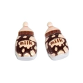 Pendentifs biberons en acrylique marron et beige avec texte milk pour bijoux DIY - Biberon / Lettre-Café