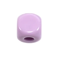 Single purple acrylic square bead with rounded corners for DIY bracelet jewelry making - Square Dice Bead / Purple