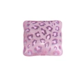 Pink acrylic leopard print square bead with pearlescent finish for DIY jewelry making - Square / Pink