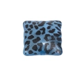 Sky blue leopard print acrylic square bead with central hole for DIY jewelry making - Square / Blue