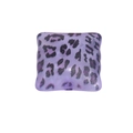 Purple leopard print acrylic bead with fine glitter and matte finish for DIY jewelry - Square / Purple