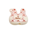 Perla coniglietto in acrilico rosa con testo Bear per gioielli fai-da-te e portachiavi - Rosa