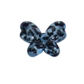 Blue leopard print acrylic butterfly bead charm for phone chains and jewelry - Butterfly / Black Blue