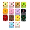 Bunte Acryl-Mahjong-Perlen in Quadratform für DIY-Armbänder und Bastelarbeiten - Füllhorn-Würfel-Stil / Zufällige Farbe