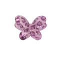 Translucent purple acrylic butterfly charm with leopard print for DIY keychain decor - Butterfly / Transparent Pink