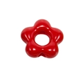 DIY red acrylic five-petal flower bead with polished finish for jewelry making - Peach Blossom Shape / Red