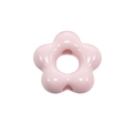 Pink acrylic flower bead with central hole for DIY necklaces and craft accessories - Peach Blossom Shape / Light Pink