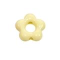 Pale yellow five-petal flower acrylic spacer bead with center hole for DIY jewelry - Peach Blossom Shape / Pale Yellow