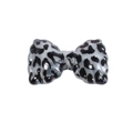 Acrylic leopard print bow charm with glossy finish for DIY jewelry and accessories - Bow / Transparent Black and White