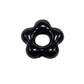 Star-shaped black acrylic flower bead with center hole for DIY jewelry and phone chain - Peach Blossom Shape / Black