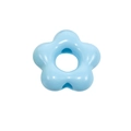 Light blue acrylic flower bead with center hole for DIY jewelry making and crafts - Peach Blossom Shape / Blue