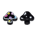 DIY colorful polka dot mushroom beads for handmade keychains and phone straps - Black