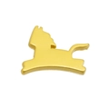 Golden matte alloy mythical animal charm for DIY jewelry and custom keychains - Horse