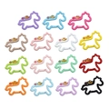 Llaveros de aleación en forma de caballo en 16 colores para manualidades de joyería - Color Aleatorio
