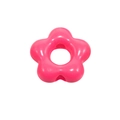 Pink acrylic flower bead with central hole for DIY jewelry making and keychains - Peach Blossom Shape / Rose Red