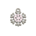 Bunter Schneeflocken-Anhänger in Grau und Weiß für DIY-Schmuck und Schlüsselanhänger - Grau