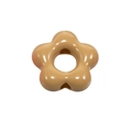 Caramel acrylic flower bead with hole for DIY jewelry making and necklaces - Peach Blossom Shape / Light Coffee