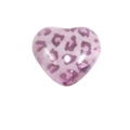 Translucent purple leopard print heart-shaped acrylic bead for DIY jewelry making - Heart / Pink