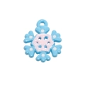 Blau-rosa Schneeflocken-Anhänger mit sechs Löchern für DIY-Schmuckherstellung - Blau
