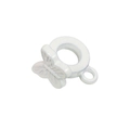 Witte vlinder legering hanger voor DIY sieraden maken en sleutelhanger accessoires - Vlinder Kraal / Wit