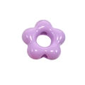 Single purple acrylic flower bead with smooth finish for DIY jewelry and necklaces - Peach Blossom Shape / Purple