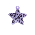Star-shaped acrylic leopard print charm in light purple for DIY keychains and bags - Pentagram / Purple