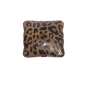 Acrylic leopard print square charm bead with glossy bronze metallic finish for jewelry - Square / Brown