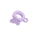 Lichtpaarse vlinderhanger van legering voor DIY-sleutelhangers en mobiele accessoires - Vlinder Kraal / Paars