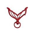 Red matte metal mermaid tail clasp with rotating swivel ring for DIY jewelry making - Mermaid Skirt / Red