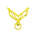 Mousqueton en métal jaune en forme de queue de poisson avec anneau rotatif pour DIY - Jupe sirène / Jaune