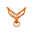 Mousqueton queue de poisson orange en métal avec anneau pivotant pour porte-clés DIY - Jupe sirène / Orange