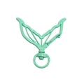 Fermoir queue de poisson vert menthe avec anneau rotatif pour création de bijoux - Jupe sirène / Émeraude