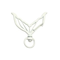 Fermoir mousqueton en métal blanc en forme de queue de poisson pour porte-clés DIY - Jupe sirène / Blanc Cassé