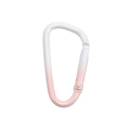 Moschettone a D con sfumatura rosa e bianca per ciondoli per cellulari e portachiavi fai da te - Bianco + Rosa