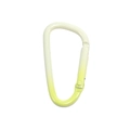 Fibbia a D bicolore con sfumatura da crema a verde neon per portachiavi fai-da-te - Bianco + Giallo