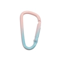 Moschettone in metallo con sfumatura rosa e blu a forma di D per portachiavi fai da te - Rosa + Blu