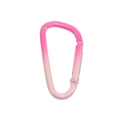 Pink gradient D-ring carabiner clip for DIY keychain and phone strap accessories - Rose Red + Pink