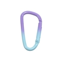 D-ring purple to blue gradient carabiner hook for DIY keychains and accessories - Purple + Blue