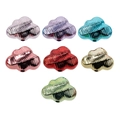Perline a nuvola colorate in acrilico con trama metallica per creazione gioielli fai da te - Forma Nuvola Colore Casuale (Perline Increspate)