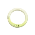 Zinc alloy round snap hook with cream to green gradient finish for bags and keys - Round-Green and Cream Gradient