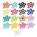 DIY candy-colored hollow flower beads in 17 vibrant colors for handmade jewelry crafts - Random Color