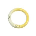 Rainbow gradient metal spring O-ring buckle for handbags and DIY keychains - Round-Cream and Yellow Gradient