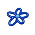 Unregelmäßige hohle Blumenperle in Tiefblau für handgefertigten DIY-Schmuck - Saphirblau